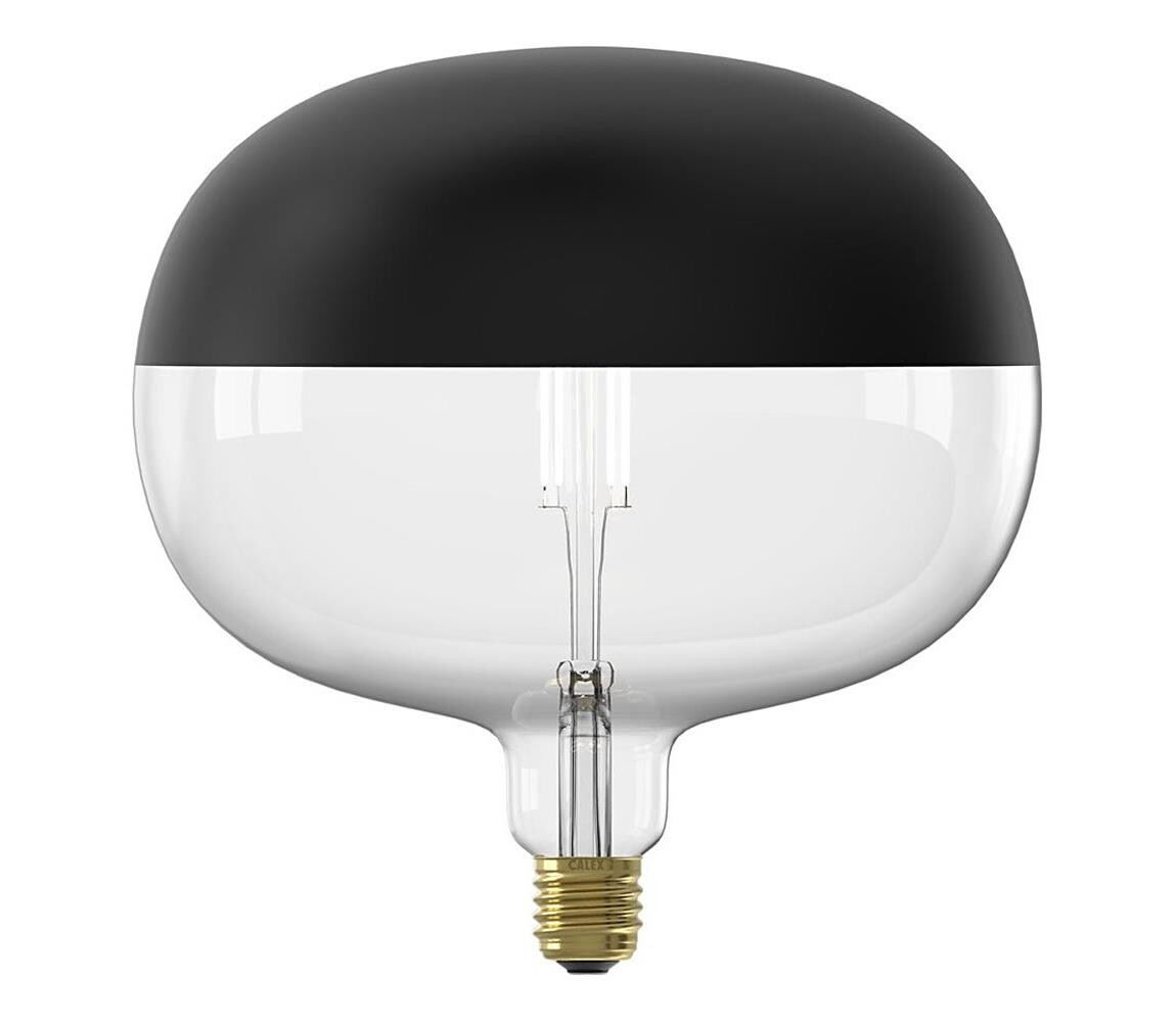 LED Stmívatelná žárovka s vrchlíkem FILAMENT E27/6W/230V 1800K černá CRI 90 8712879150657