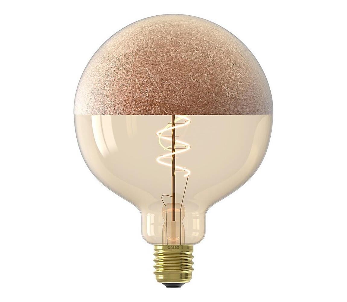 LED Stmívatelná žárovka s vrchlíkem FILAMENT G125 E27/4W/230V 1800K měděná 8712879155836