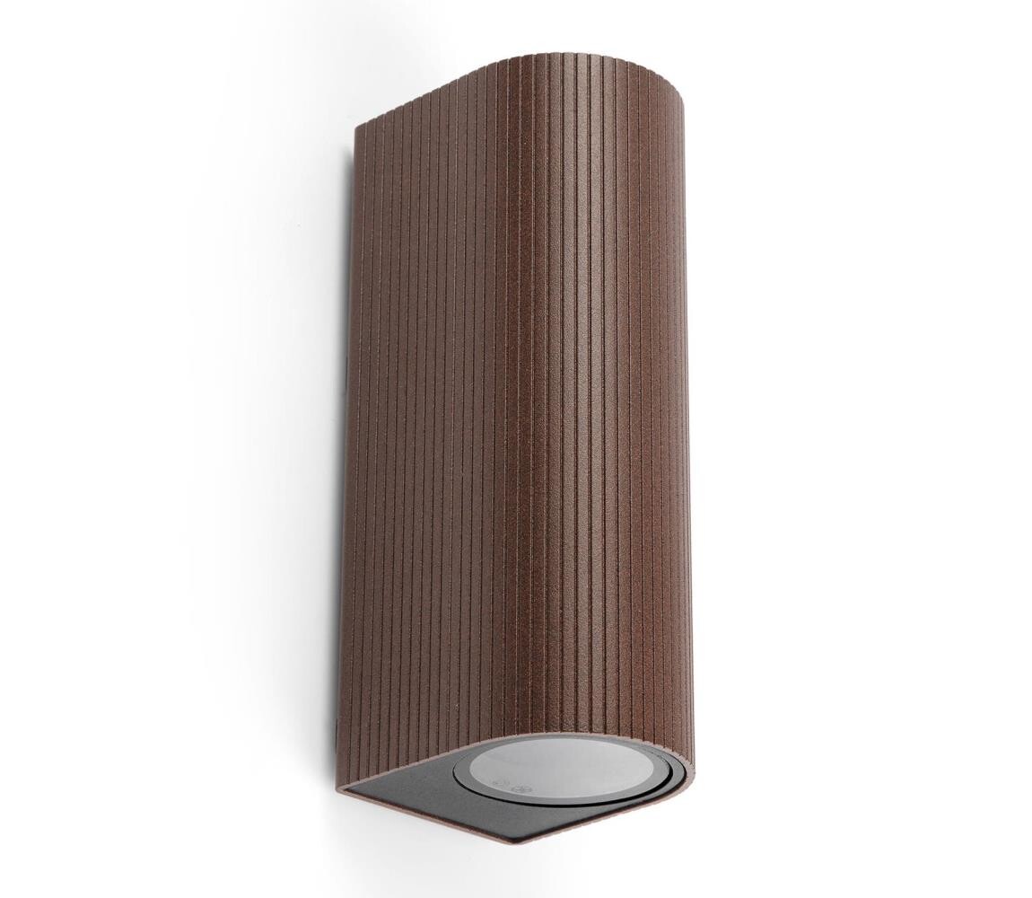 FARO Barcelona FARO 70329 - Venkovní nástěnné svítidlo ESTELA 2xGU10/5W/230V IP65 hnědá 70329