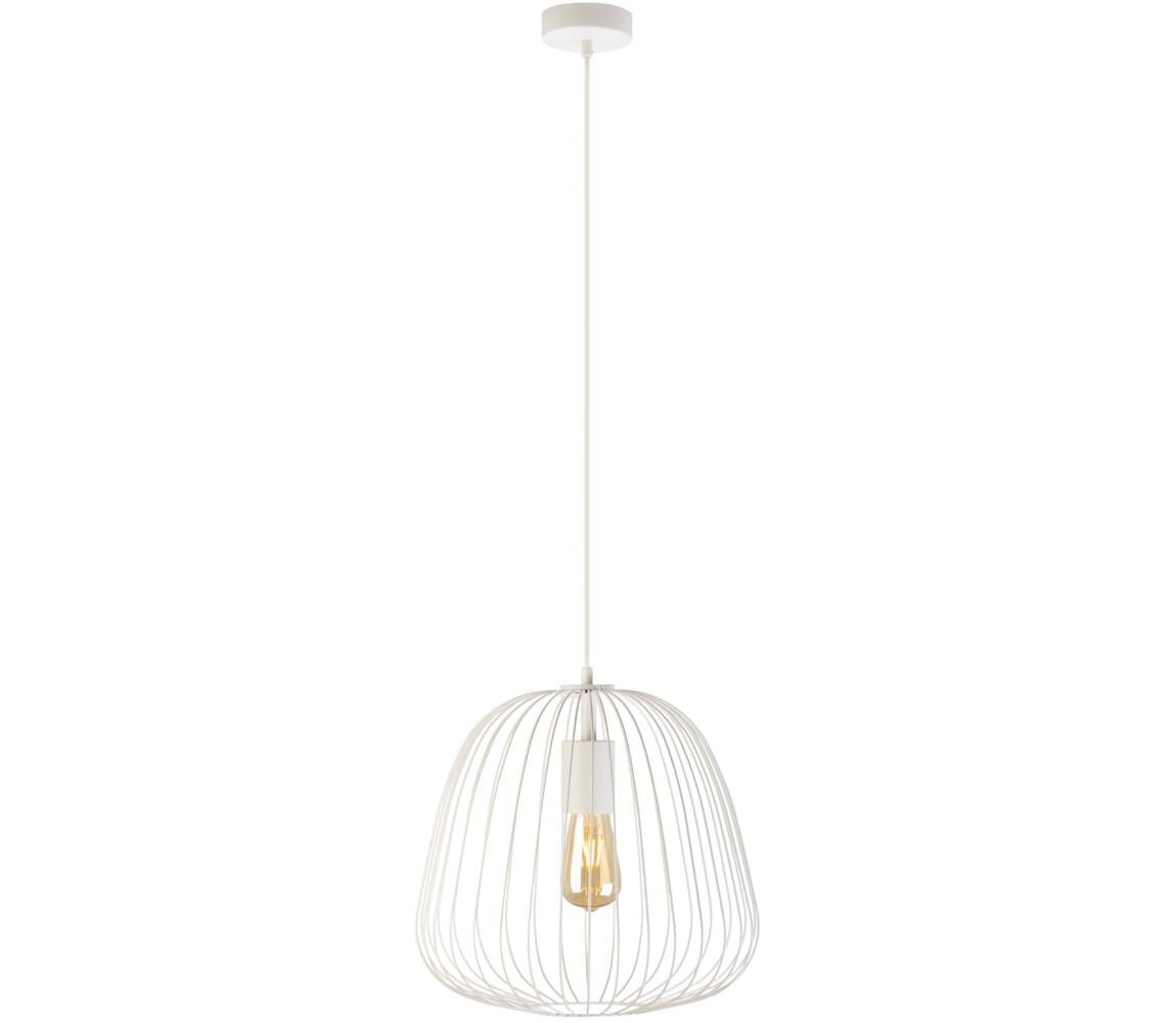 Lustr na lanku OVELLA 1xE27/15W/230V pr. 36 cm krémová W-KM 1369/1 SAND