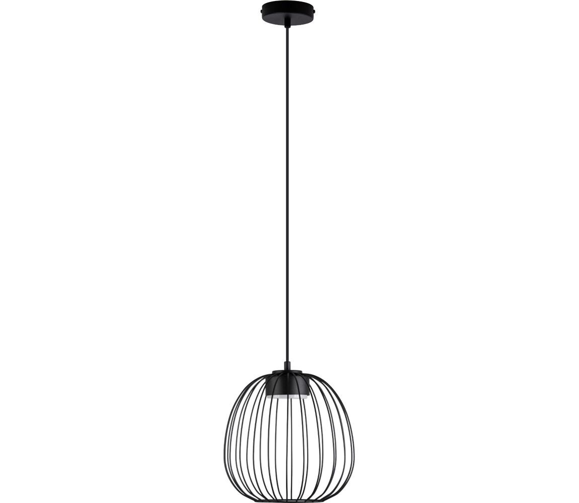 Lustr na lanku OVELLA 1xGX53/10W/230V pr. 25 cm černá W-KM 1369S/1 BK