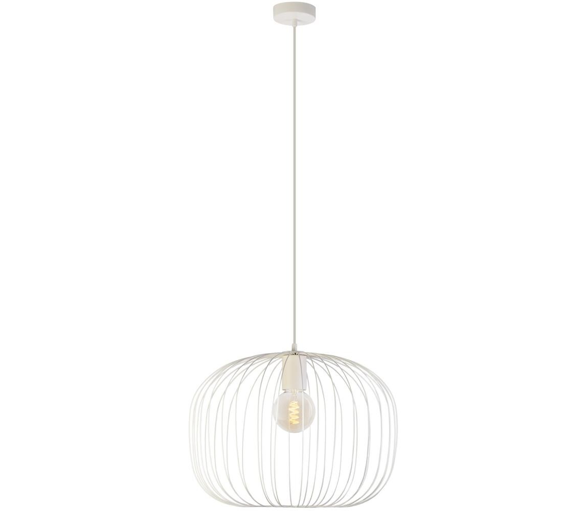 Lustr na lanku OVELLA 1xE27/15W/230V pr. 46 cm krémová W-KM 1370/1 SAND