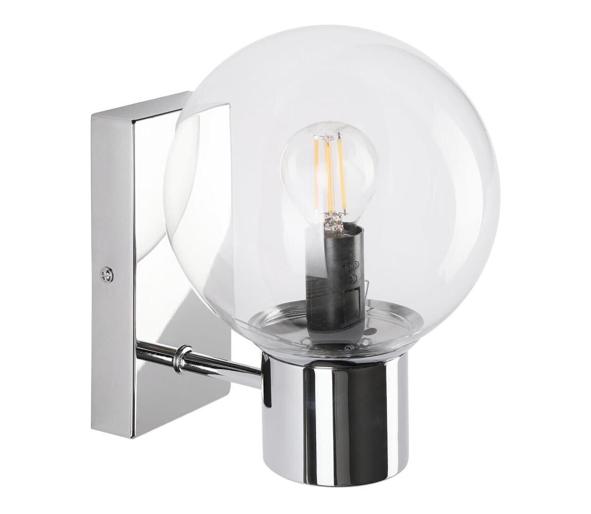 Nástěnná lampa SFERIO 1xE14/5W/230V lesklý chrom/čirá KM-1.298/CHROM/TRANSPARENT
