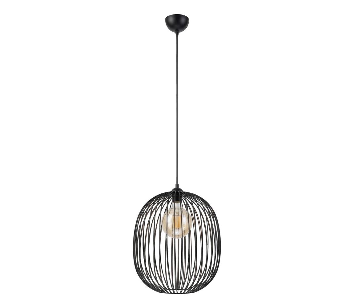 Lustr na lanku DESTELLO 1xE27/15W/230V pr. 32 cm černá LM-1.324/CZARNY