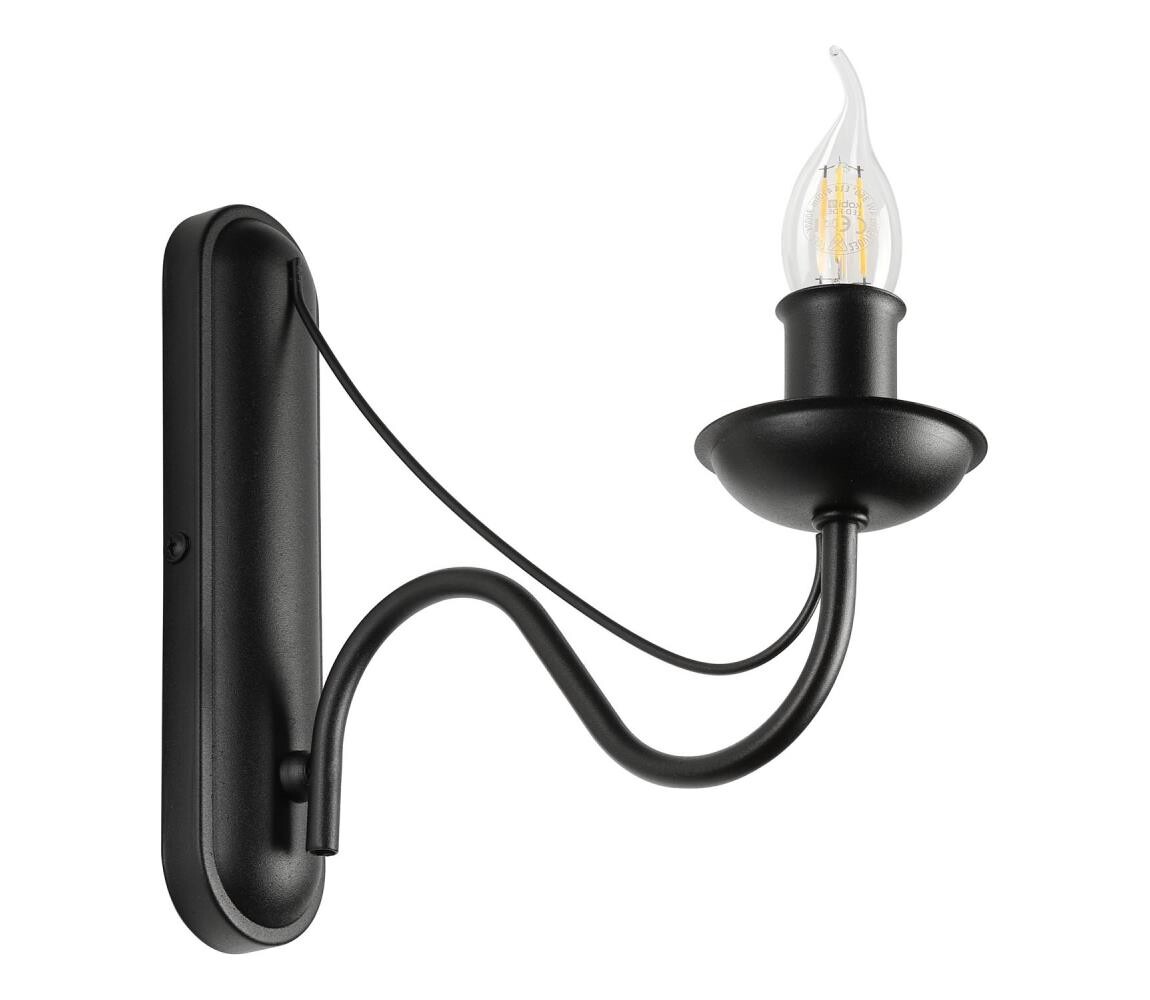 Nástěnná lampa ANTON 1xE14/60W/230V černá KM-1.294/CZARNY