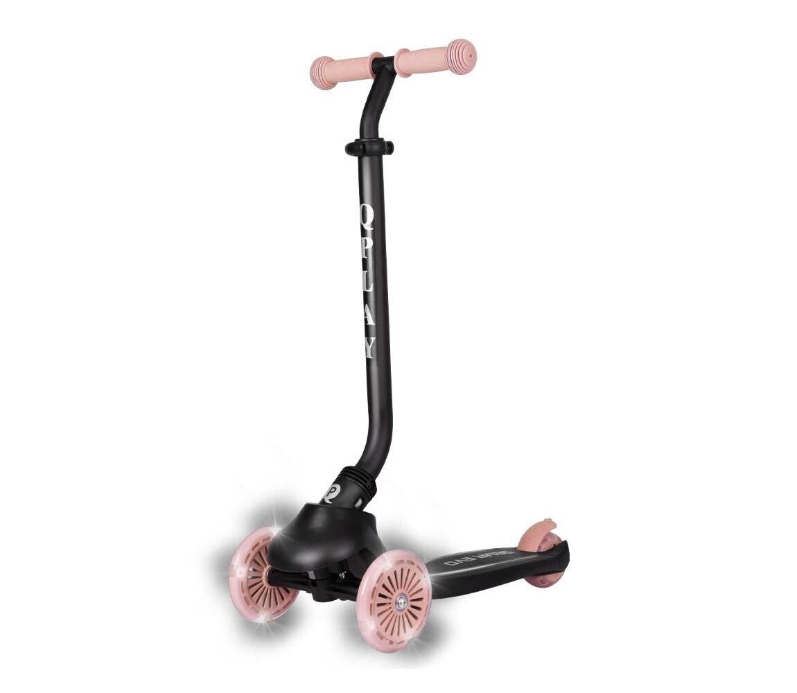 QPlay - Dětská koloběžka s LED kolečky 5v1 SEMA EVO růžová ST-005-EVO-Coral-pink
