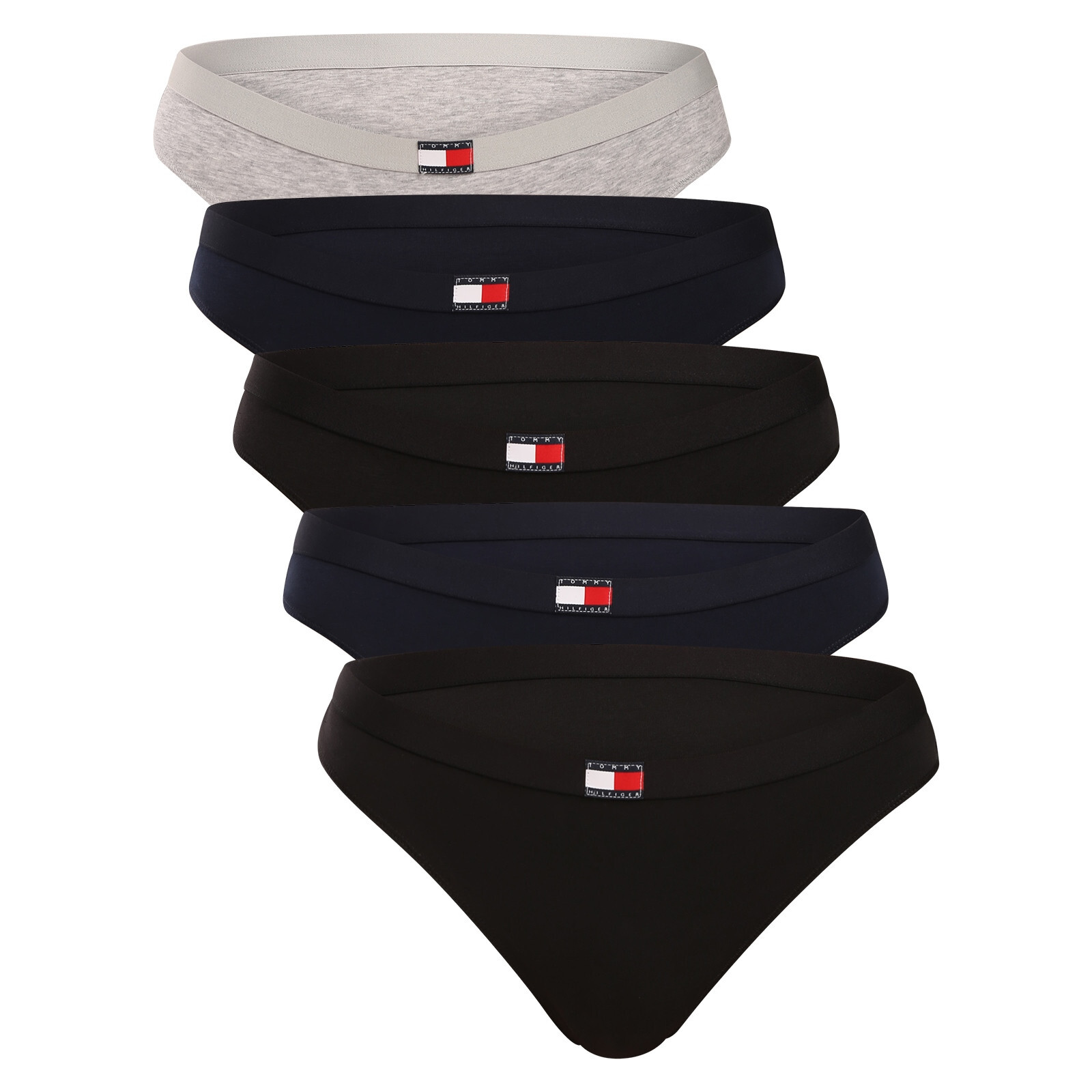 5PACK dámská tanga Tommy Hilfiger vícebarevná (UW0UW05642 0R1) XS
