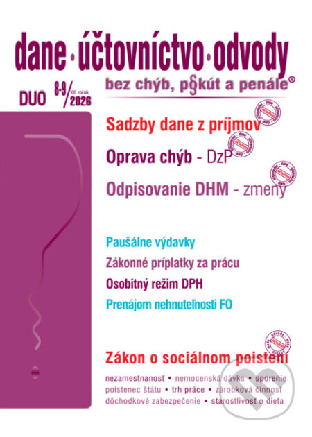 DUO č. 8-9 / 2029 - Oprava chýb – priznanie k dani z príjmov PO - Ján Mintál, Iveta Matlovičová, Ladislav Hrtánek