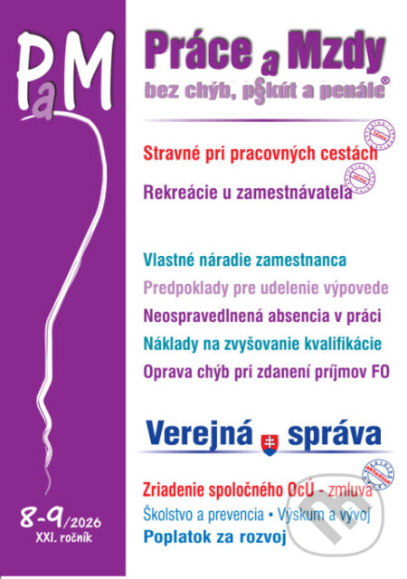 PaM č. 8-9 / 2026 - Stravné, Rekreácie - kolektív autorov
