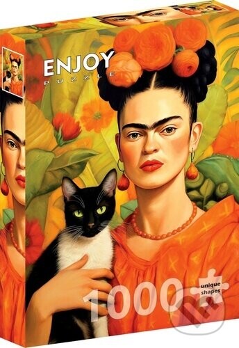 Puzzle Frida Kahlo s kočkou 1000 dílků - Enjoy