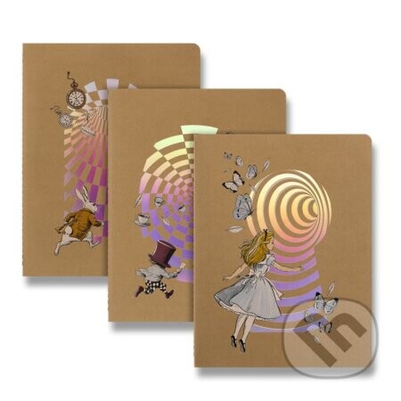 Moleskine - zošity Alice in Wonderland (set 3 ks) - Moleskine