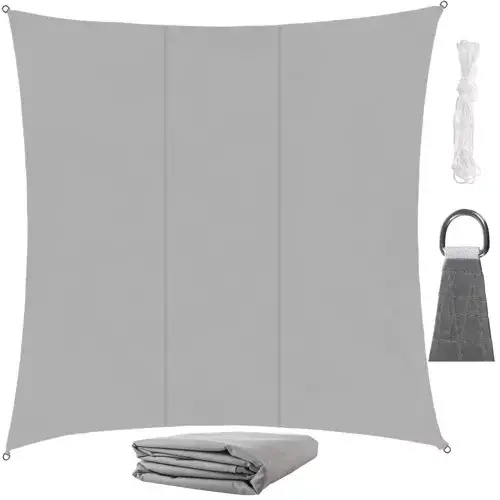 Stínící sluneční plachta 3,6 × 3,6 m – šedá