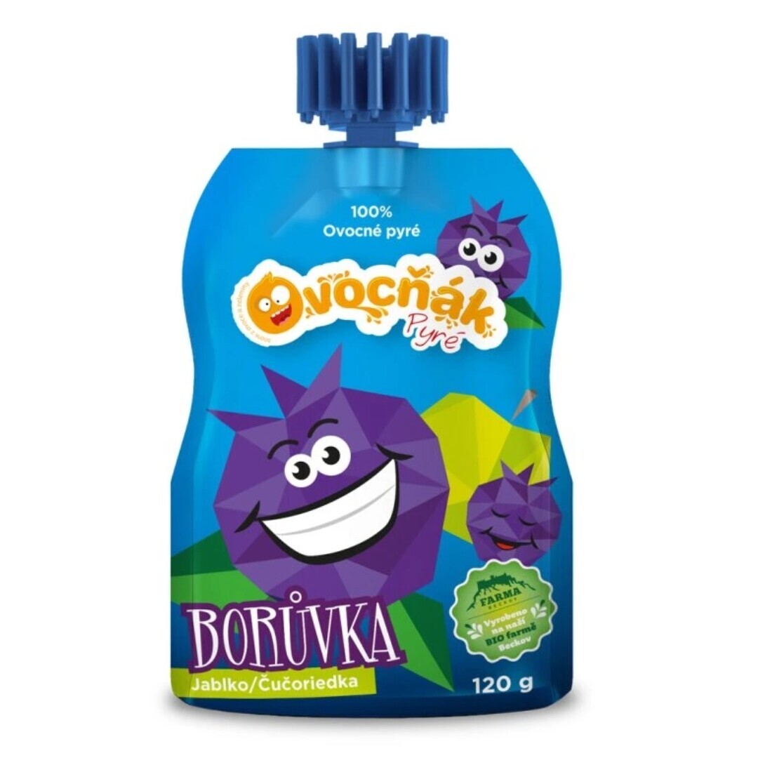 OVOCŇÁK Pyré Jablko-Borůvka 120 g
