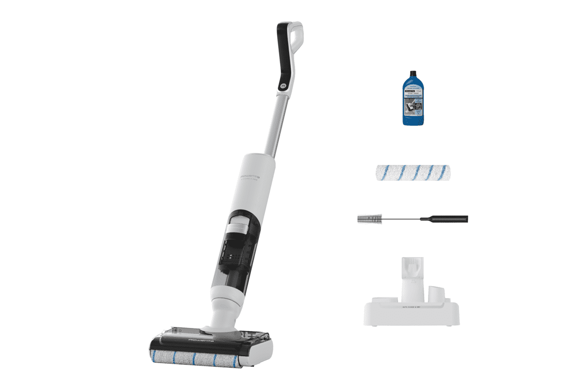 Podlahová myčka a vysavač 2v1 Rowenta X-Clean 5 na mokré a suché vysávání GZ5435E0 Černá/Bílá