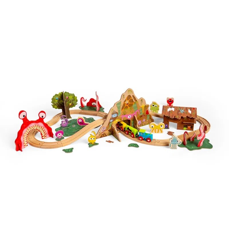 Bigjigs Rail Dřevěná vláčkodráha Příšerky
