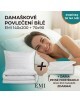 Povlečení damaškové bílé EMI + Prostěradlo ZDARMA