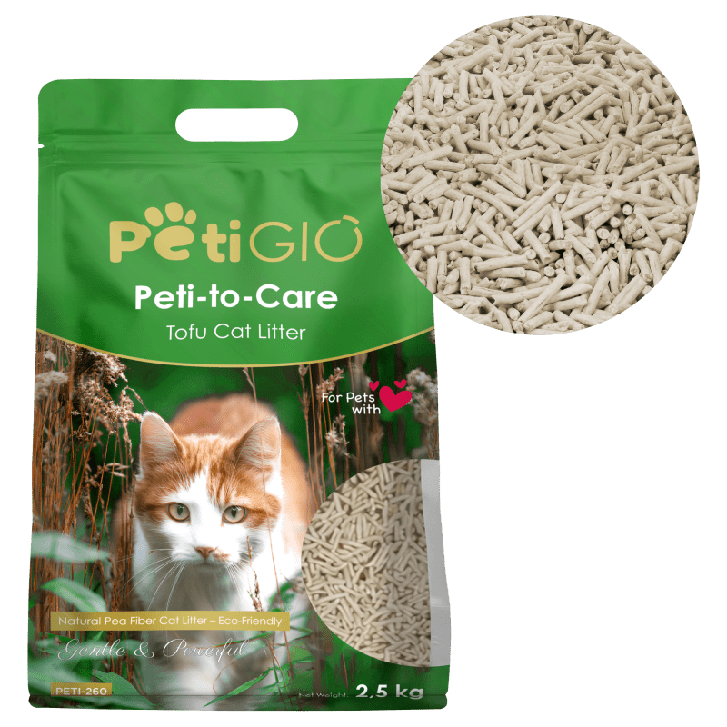PETIGIO Peti-to-Care stelivo pro kočky Tofu Natural 1 x 2500 g