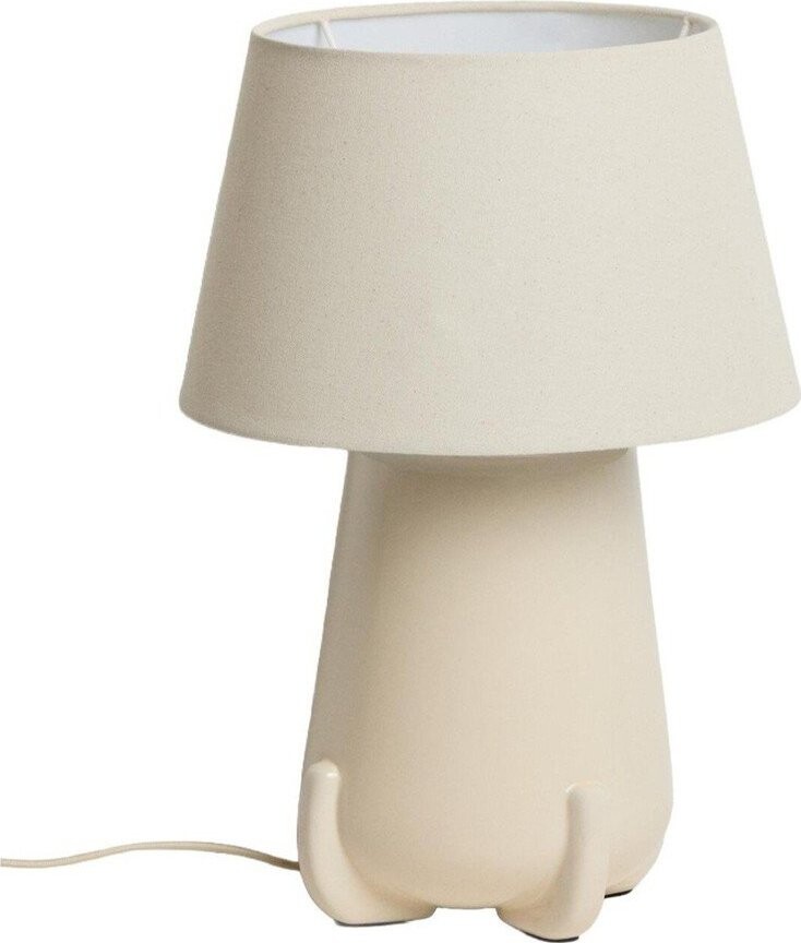 Béžová/slonovinová keramická stolní lampa (výška 45,5 cm) Odra – Kave Home