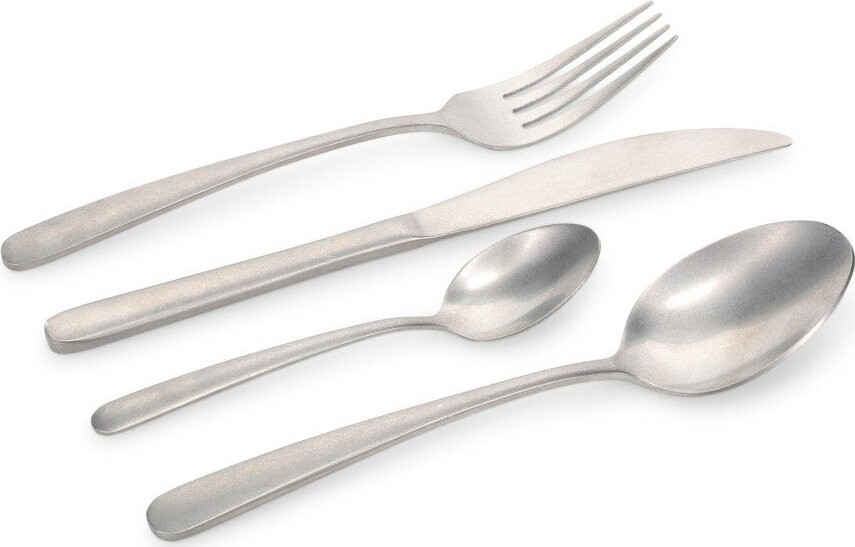 Nerezový příbor 16 ks ve stříbrné barvě pro 4 osoby Aura – Salt&Pepper