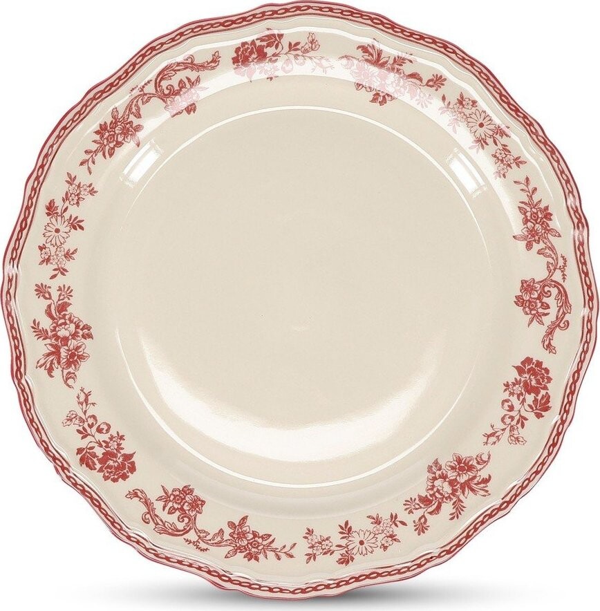 Vínový/slonovinový porcelánový talíř ø 27 cm Cyril – S|P Collection
