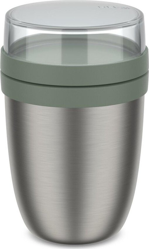 Termoska na jídlo z nerezové oceli ve stříbrné barvě/šalvějově zelená 500 ml Ellipse – Mepal