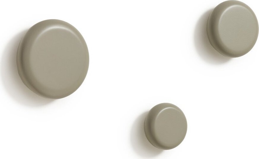 Taupe nástěnné háčky v sadě 3 ks z bukového dřeva Nadue – Kave Home