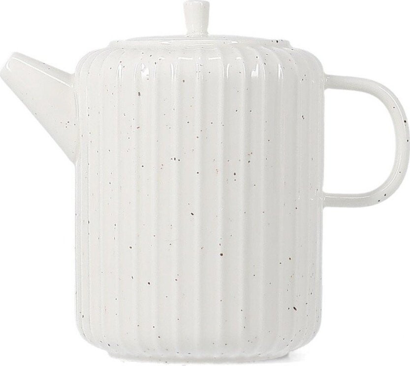 Bílá konvice na čaj z kostního porcelánu 540 ml Ora Gloss – Salt&Pepper