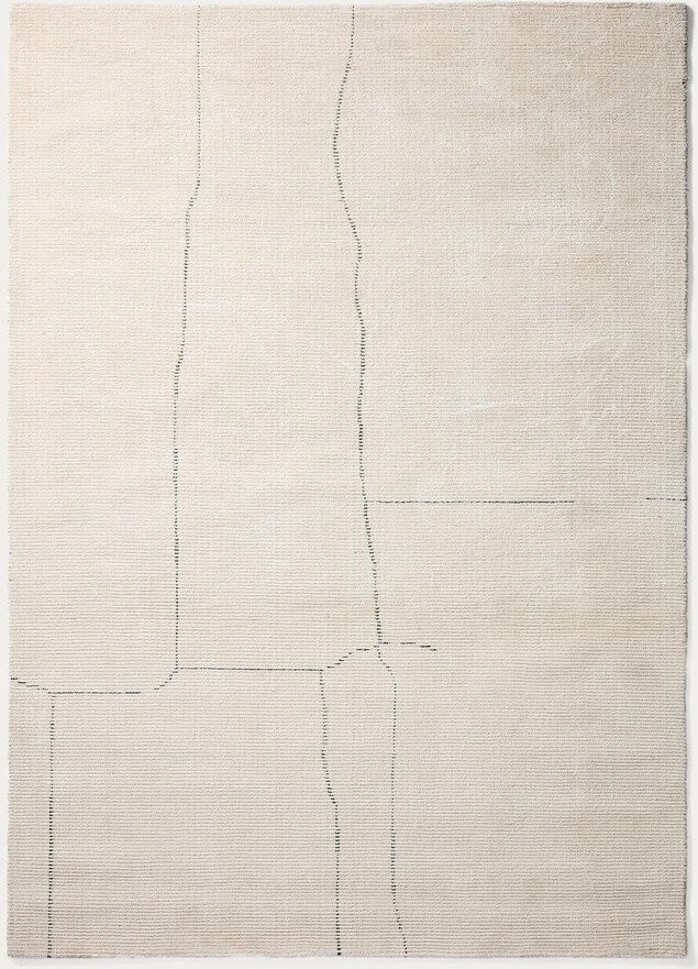 Krémový ručně tkaný koberec 200x300 cm Lisdan – Kave Home