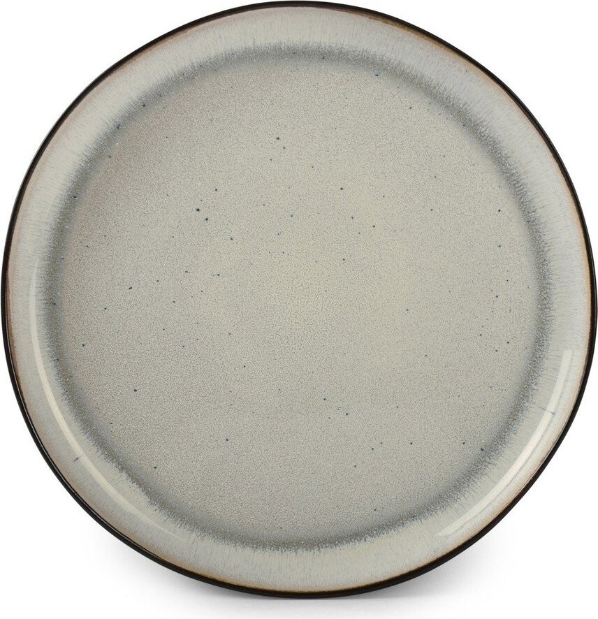 Černý/béžový talíř z kameniny ø 27 cm Lunar – Salt&Pepper