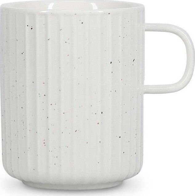 Bílý hrnek z kostního porcelánu 410 ml Ora Gloss – Salt&Pepper