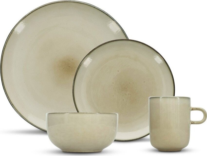Kameninová jídelní sada 16 ks pro 4 osoby Meridian – Salt&Pepper