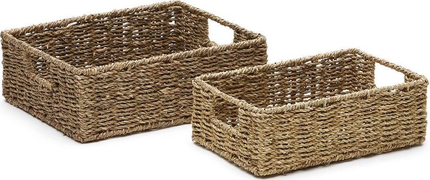 Košíky v sadě 2 ks z mořské trávy 36x27x10 cm Tossa – Kave Home