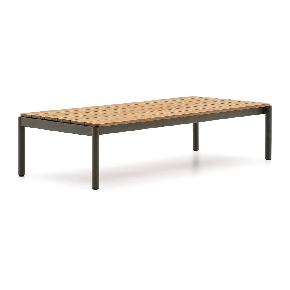 Zahradní konferenční stolek z teakového dřeva 63x149 cm Sorells – Kave Home
