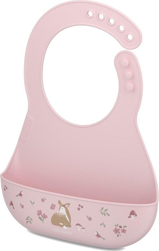 Světle růžový silikonový bryndák Fairy Garden – Mepal
