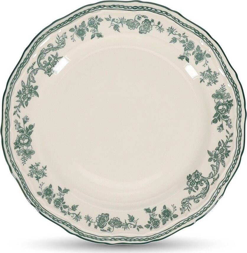Zelený/slonovinový dezertní porcelánový talíř ø 21,5 cm Cyril – S|P Collection