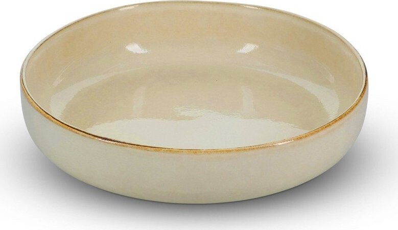 Béžový servírovací talíř z kameniny Meridian – Salt&Pepper