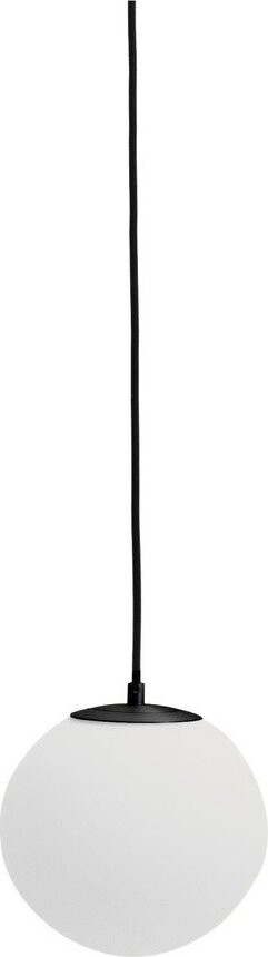 Bílé/černé kovové závěsné svítidlo se skleněným stínidlem ø 15 cm Brisia – Kave Home