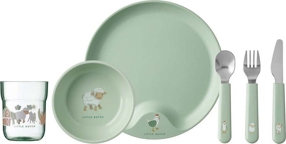 Plastová dětská jídelní sada 6 ks Little Farm – Mepal