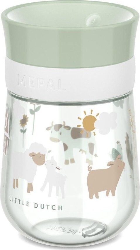 Světle zelený plastový dětský hrnek 300 ml Little Farm – Mepal