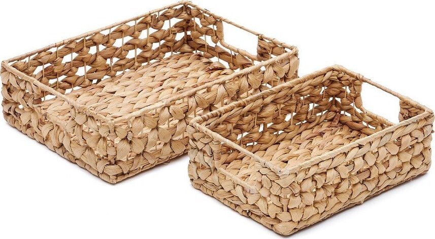 Košíky v sadě 2 ks z vodního hyacintu 36x27x9 cm Tressa – Kave Home