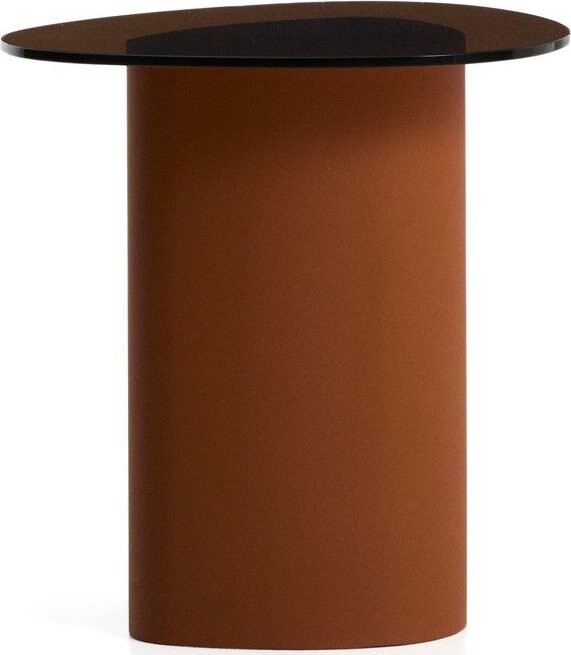 Odkládací stolek se skleněnou deskou 47x48 cm Olir – Kave Home