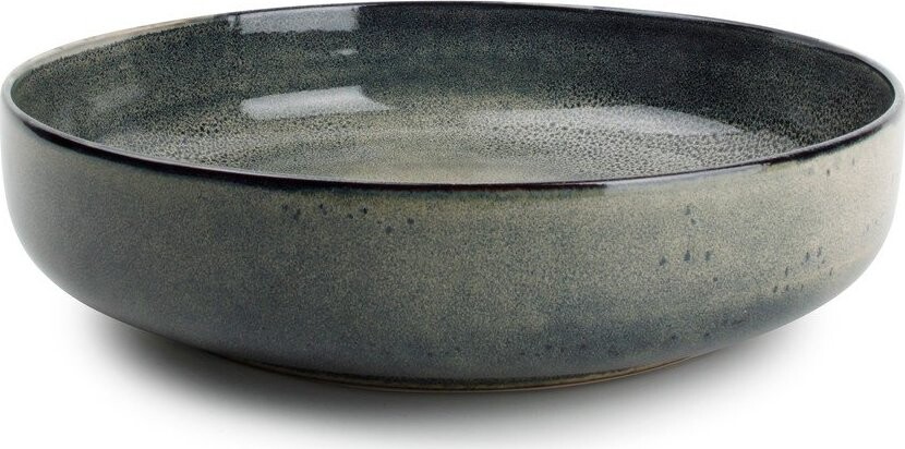 Zelený/modrý servírovací talíř z kameniny ø 28 cm Meridian – Salt&Pepper