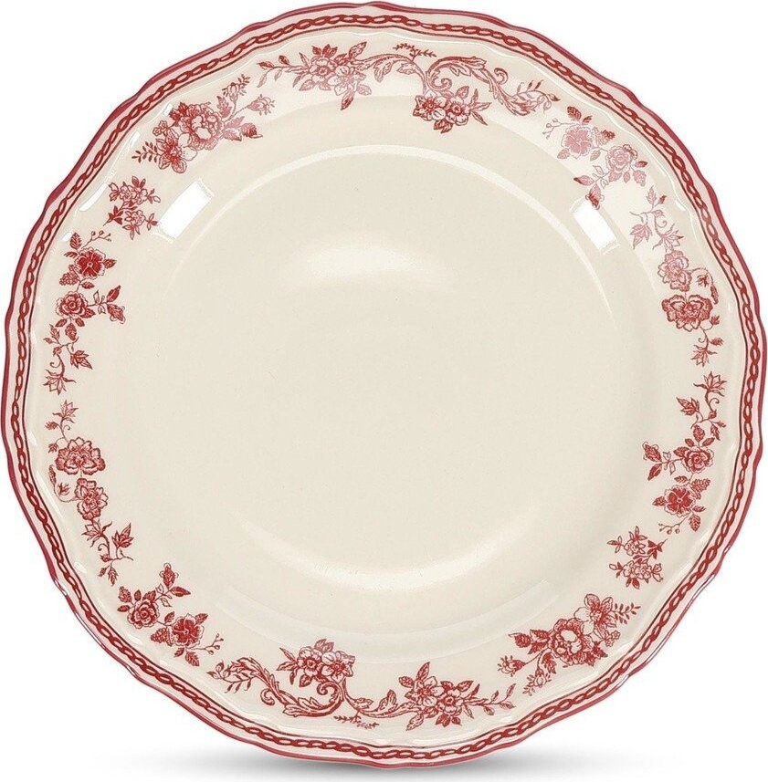 Vínový/slonovinový dezertní porcelánový talíř ø 21,5 cm Cyril – S|P Collection