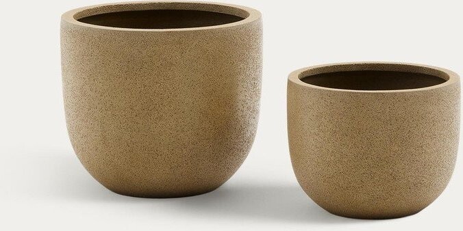 Obaly na květináče v sadě 2 ks z cementu ø 44 cm Selvi – Kave Home
