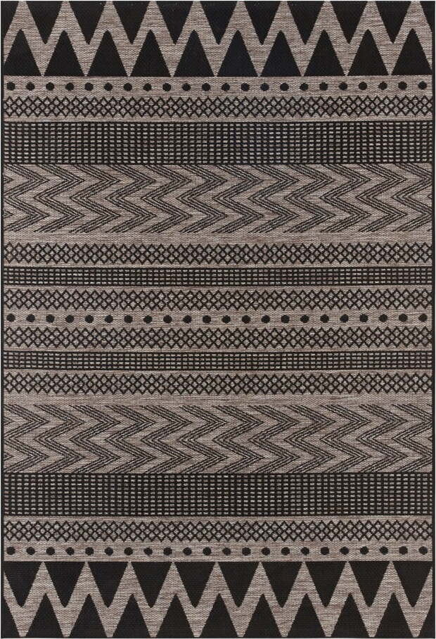 Černo-béžový venkovní koberec NORTHRUGS Sidon, 200 x 290 cm