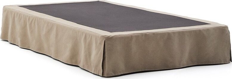 Taupe čalouněná jednolůžková postel bez čela 90x200 cm Jaira – Kave Home