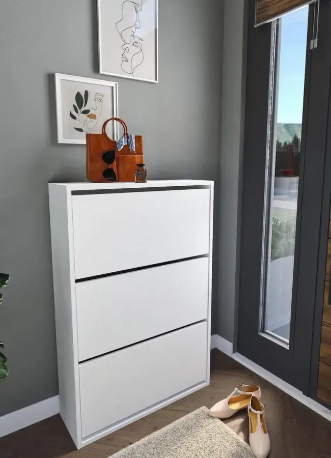 Casarredo Výklopný botník MAYER barva bílá