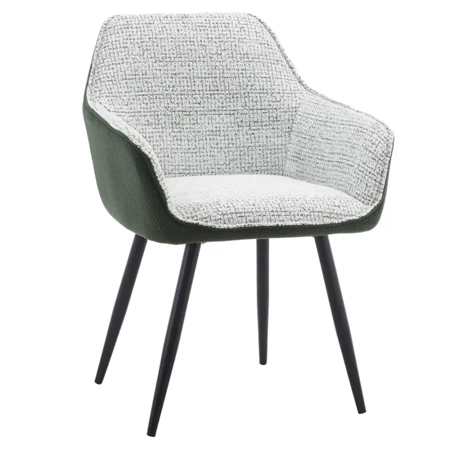 Tempo Kondela Designové křeslo KATRIEL - zelená/melír