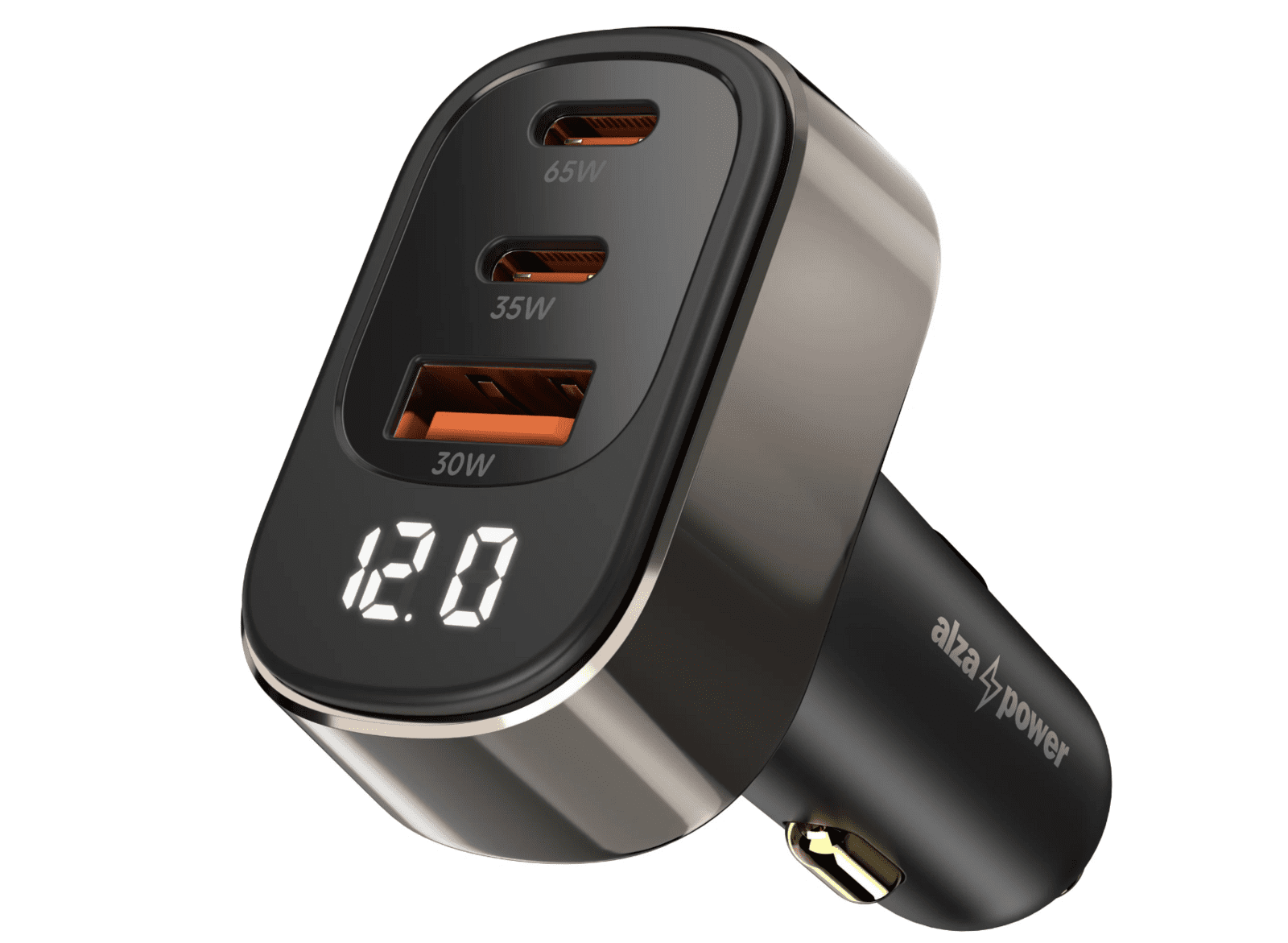 AlzaPower Car Charger X570 USB-A + USB-C Power Delivery 100W černá