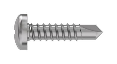 Tr Fastenings 2.9 X 19 Ppstdx Z100 Din7504 Pan Head Screw, Steel, 2.9Mm X 19Mm
